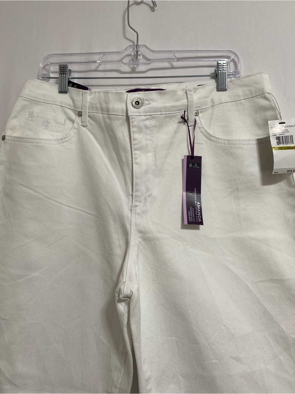 Gloria Vanderbilt White Straight-Leg Jeans - Picture 3 of 13